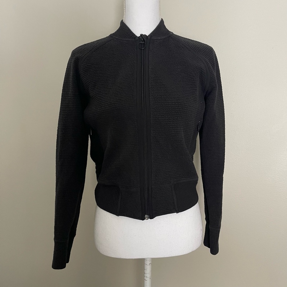 lululemon athletica Black Textured Bomber Jacket